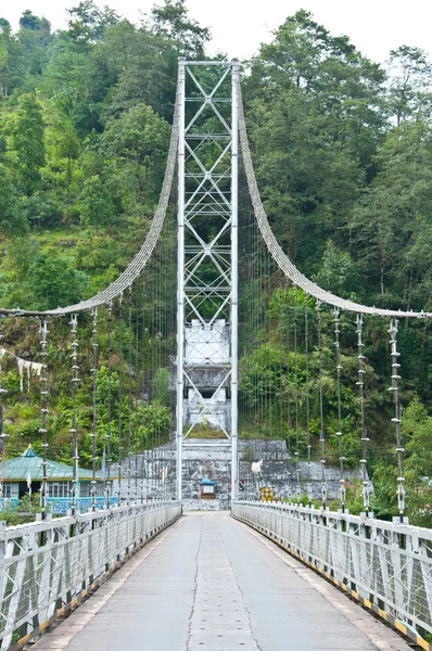 Puente de cuerda en Pelling — Foto de Stock