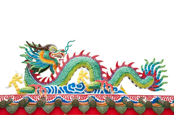 De kleurrijke draak gemaakt van keramische staart — Stockfoto