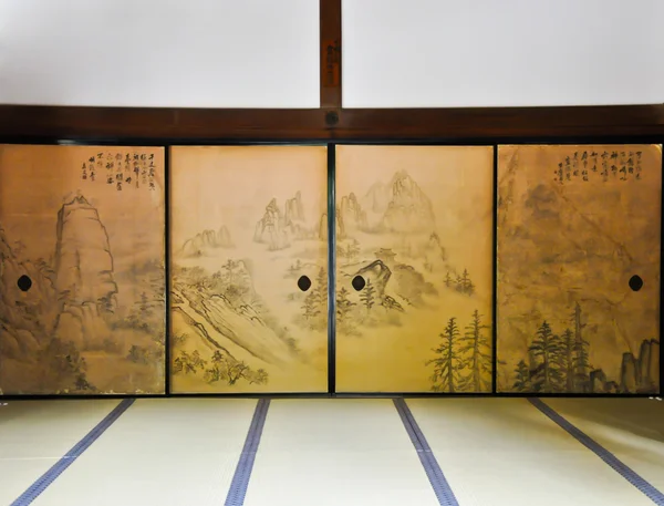 eski boyalı kapı Kyoto, ryoanji Tapınağı'nda Japonya