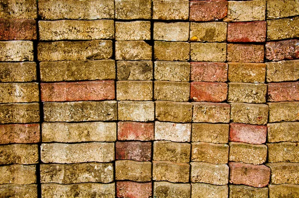 Many dirty grey and pink bricks set — Stock Photo, Image