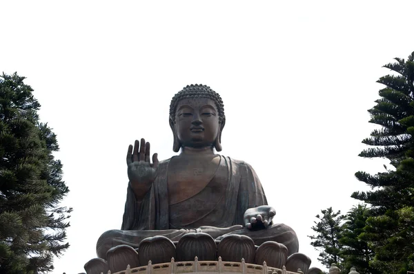 Buda gigante en el monasterio de Po Lin — Foto de Stock