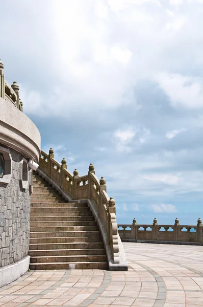 Terrassen til Po Lin Monestery – stockfoto