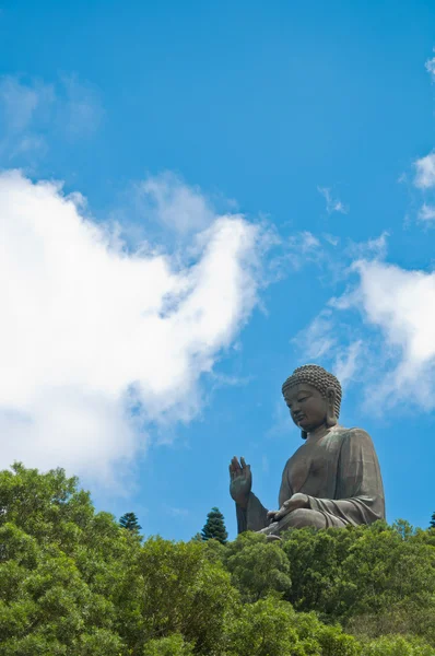 Riesenbuddha im Kloster Po lin — Stockfoto