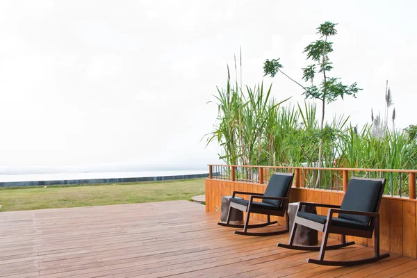 The armchair on the balcony — Stock Photo, Image