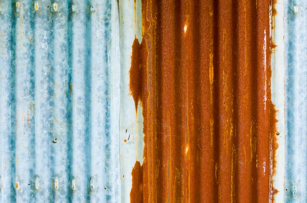 A parede placa de zinco enferrujado — Fotografia de Stock