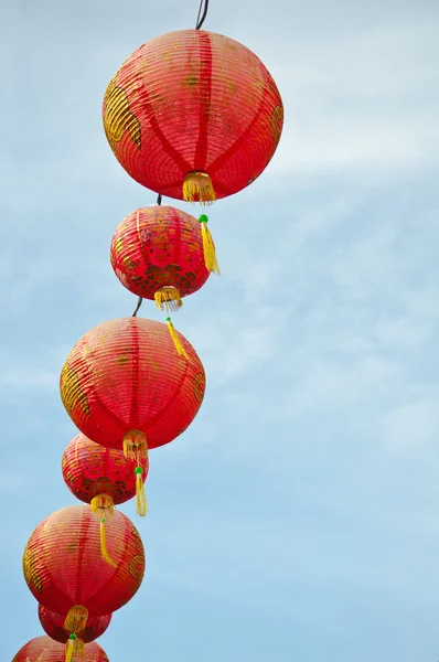 The chinese lamps with blue sky — Stock Photo, Image
