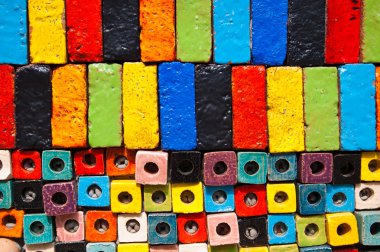 de kleurrijke aardewerk als moderne design