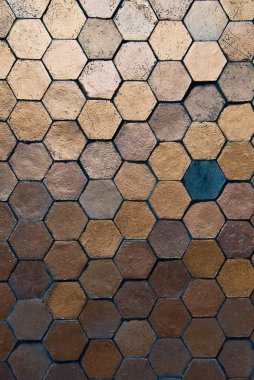 Altın altıgen ile desen olarak bir siyah altıgen