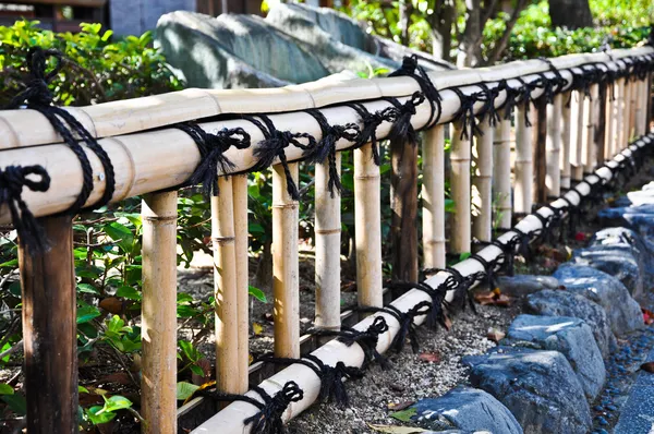 Bambu çit eski şehir alanında Kyoto, Japonya