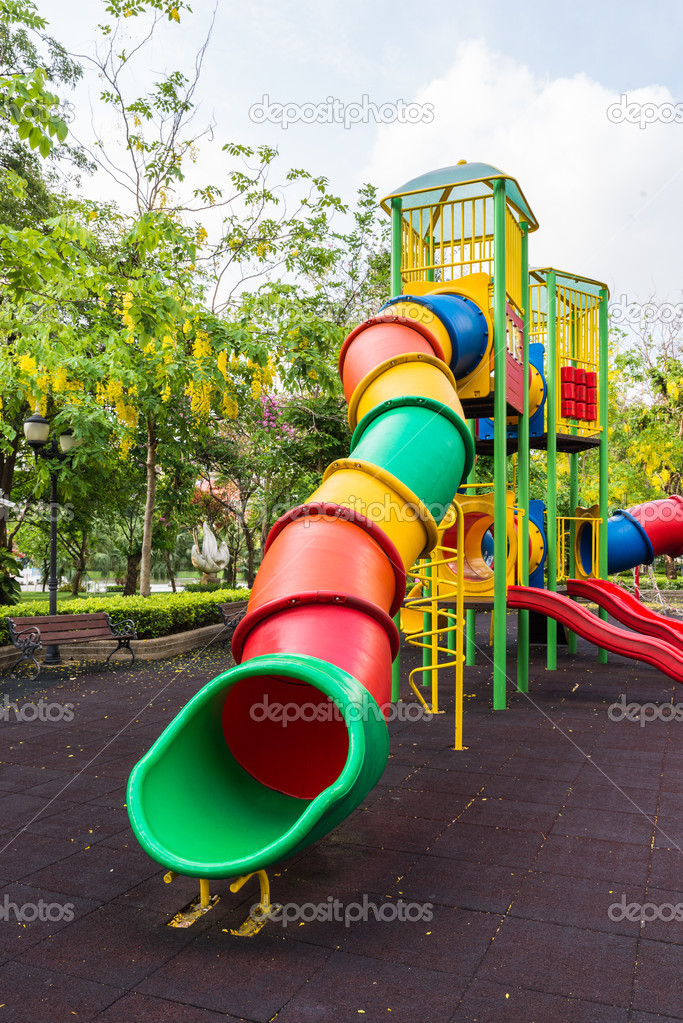The colorful plaything in Benjasiri Park, Bangkok, Thailand