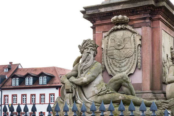 Posąg człowieka na Stary Most w Heidelbergu, Niemcy — Zdjęcie stockowe