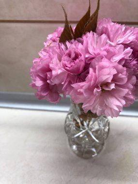 Vazoda bir buket çiçek.