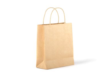 Kağıt alışveriş beyaz izole çantası