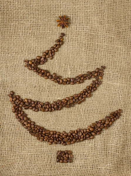 kahve Noel ağacını üstte yıldız anason ile.