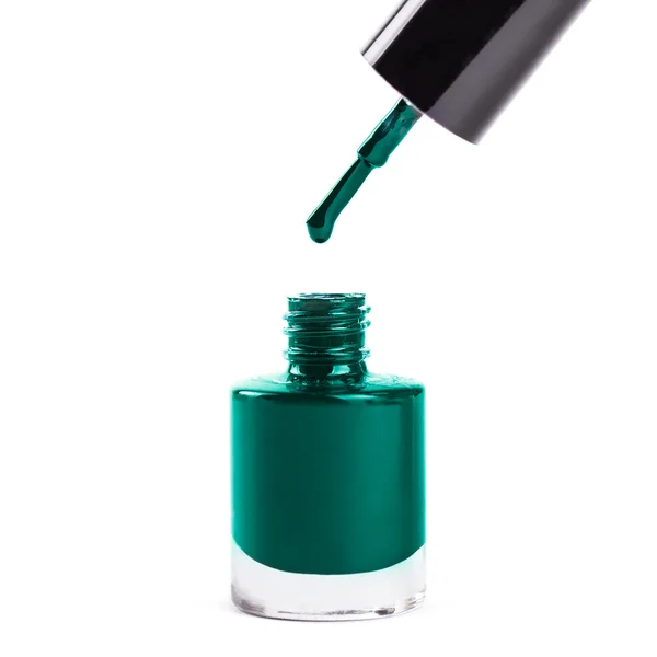 Turquoise nail polish — Stock Photo, Image