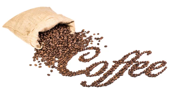 Title made roasted beans — Stock Photo, Image