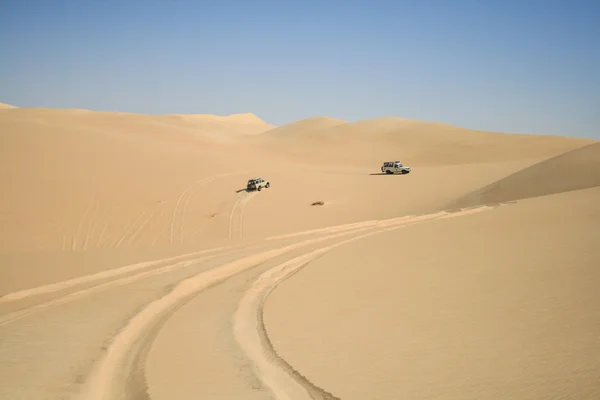 Jeepar i öknen — Stockfoto