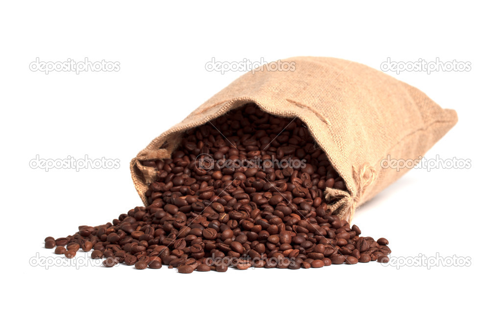 Bag  with coffee beans