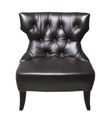 görüntü izole beyaz zemin üzerine siyah lüks sandalye