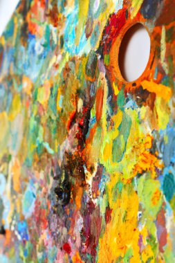 Resim paleti. seçici odak