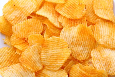 Oluklu patates cipsi arka plan