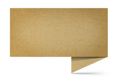 Görüntüyü dokulu origami üzerine beyaz balon konuşma