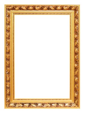 Altın Sanat çerçeve üzerinde beyaz izole
