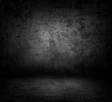 Image of dark concrete wall and floor clipart