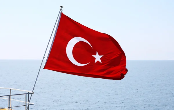 Bilden av den turkiska flaggan — Stockfoto