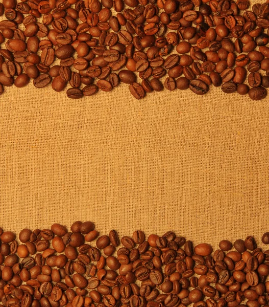 Coffee grains background with copy space — Stock Photo, Image