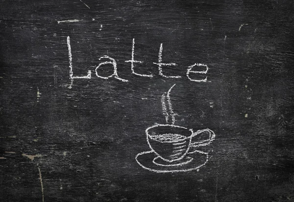 Gesso su lavagna nera: Latte — Foto Stock