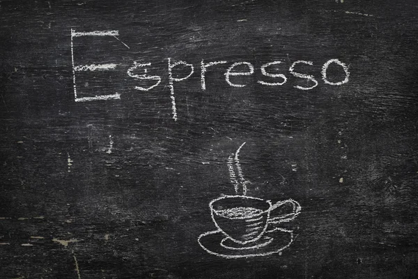 Tebeşir kara tahta üzerinde: Espresso — Stok fotoğraf
