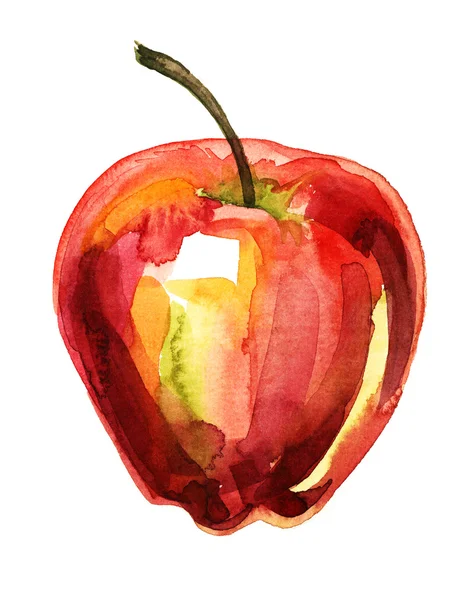 Apple ilustração aquarela — Fotografia de Stock