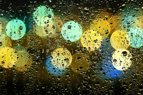 Foto van waterdruppels op venster — Stockfoto