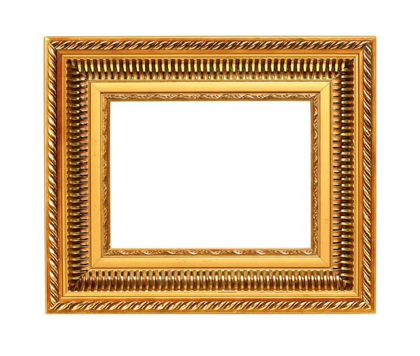 白い背景上に分離されて黄金アート フレーム — ストック写真