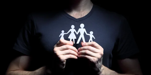 Concept image of family protection — Stock Photo, Image