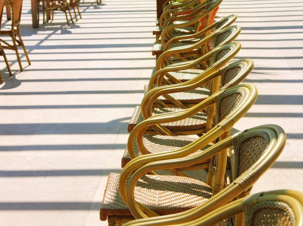 Image of wicker chairs in hotel on south — Stock Photo, Image