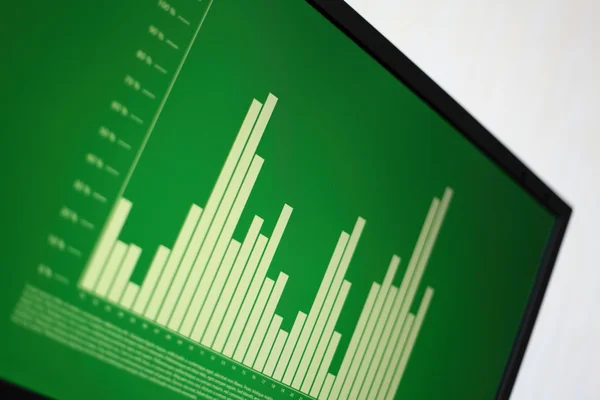 Image of financial graph on a screen — Stock Photo, Image