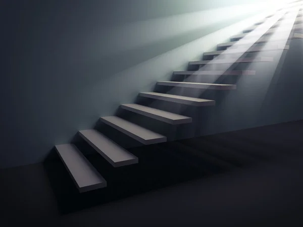 Escalera hacia la luz — Foto de Stock