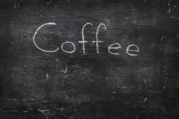Tebeşir kara tahta üzerinde: kahve — Stok fotoğraf