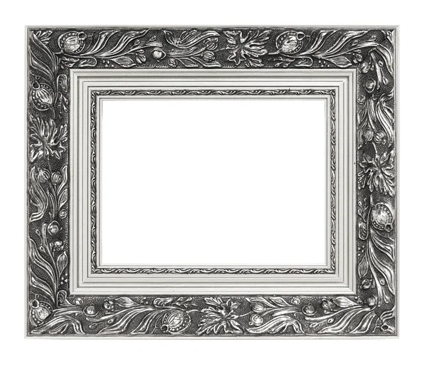 Картина срібної вінтажної художньої рамки — стокове фото