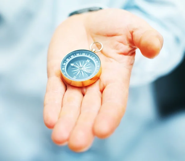 Image of compass in businessman hand — Stock Photo, Image