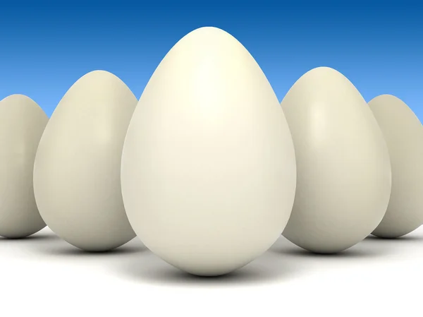 Group of white eggs — Stock Photo, Image