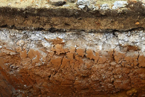 Bild unterirdischer Bodenschichten — Stockfoto