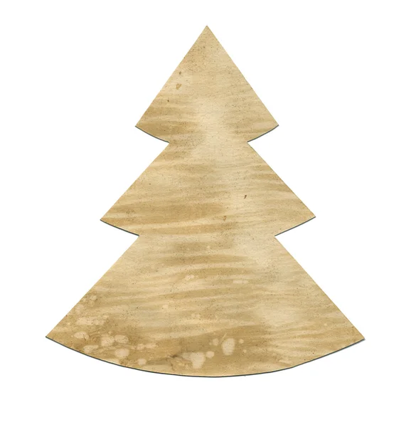 Ročník vánoční stromečky izolované na bílém — Stock fotografie