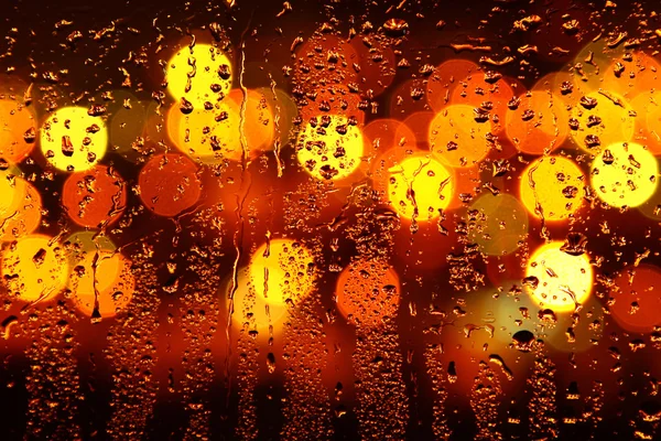 Gocce d'acqua sulla finestra — Foto Stock