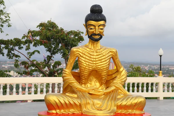 Sculpture of fasting Buddha in thailand — Stock Photo, Image