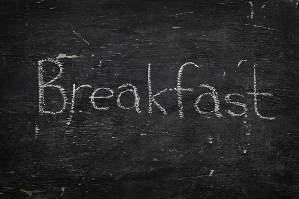 Tebeşir kara tahta üzerinde: Kahvaltı — Stok fotoğraf