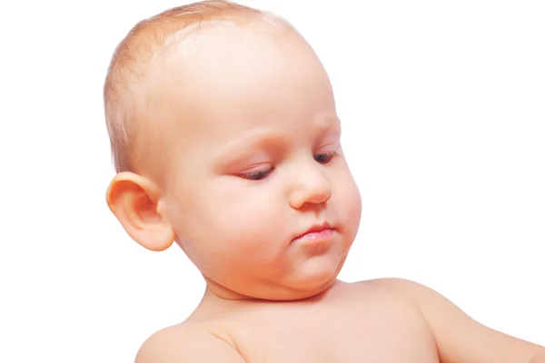 Little boy portrait isolated on white — Stock Photo, Image