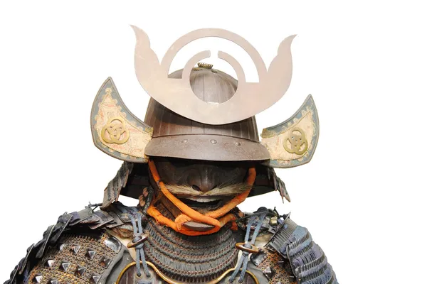 Imagem da armadura samurai isolada sobre branco — Fotografia de Stock